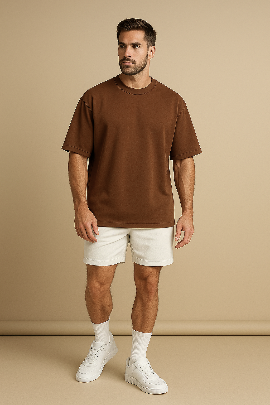 Camiseta Oversized Marrom