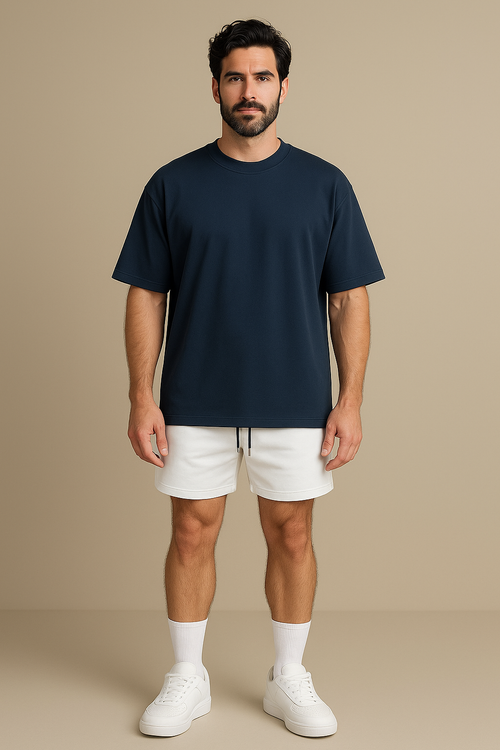 Camiseta Oversized Azul Marinho