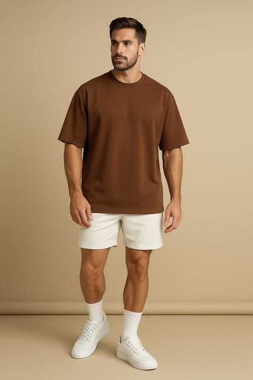 Camiseta Oversized Marrom